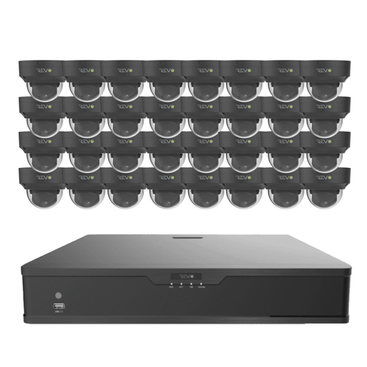 32CH 4K PoE NVR with 32x5MP Lumex Dome Cameras