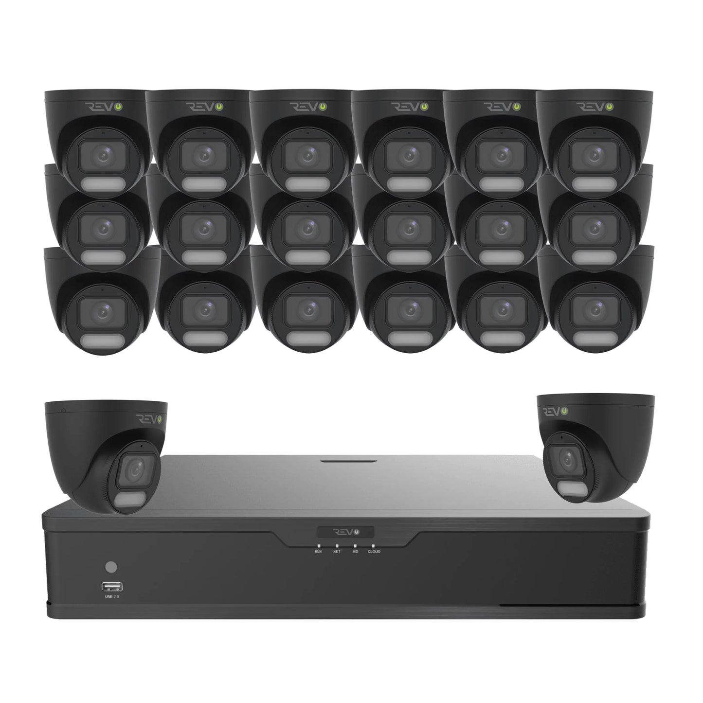 32CH 4K PoE NVR with 20×5MP Lumex Cameras
