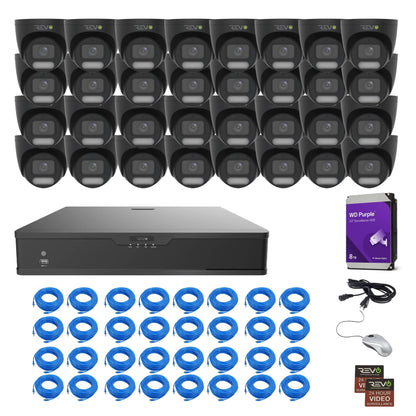 32CH 4K PoE NVR with 32×5MP Lumex Cameras