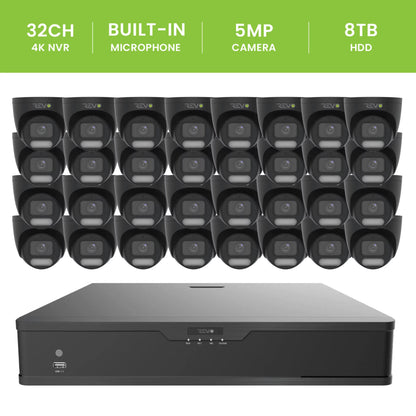 32CH 4K PoE NVR with 32×5MP Lumex Cameras