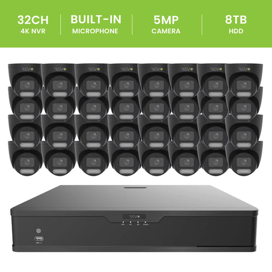 32CH 4K PoE NVR with 32×5MP Lumex Cameras