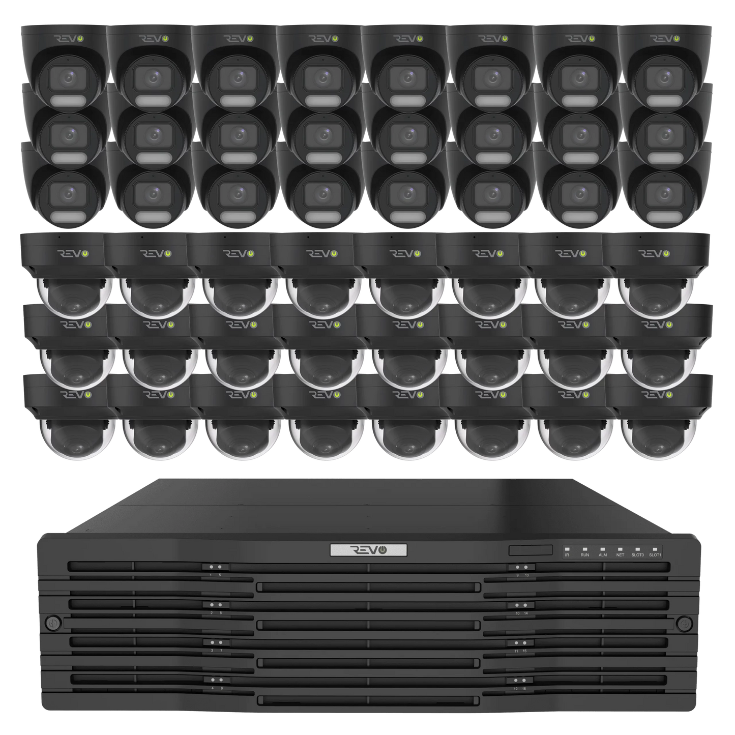 64CH 4K NVR with 48x 5MP Lumex Cameras