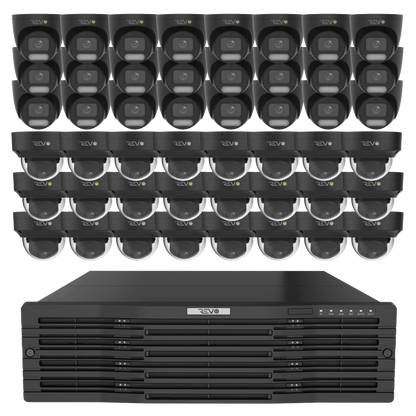64CH 4K NVR with 48x 5MP Lumex Cameras