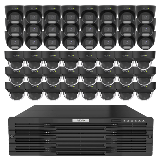 64CH 4K NVR with 48x 5MP Lumex Cameras