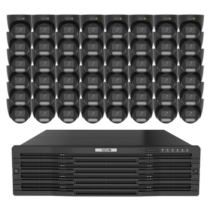 64CH 4K NVR with 48×5MP Lumex Turret Cameras 