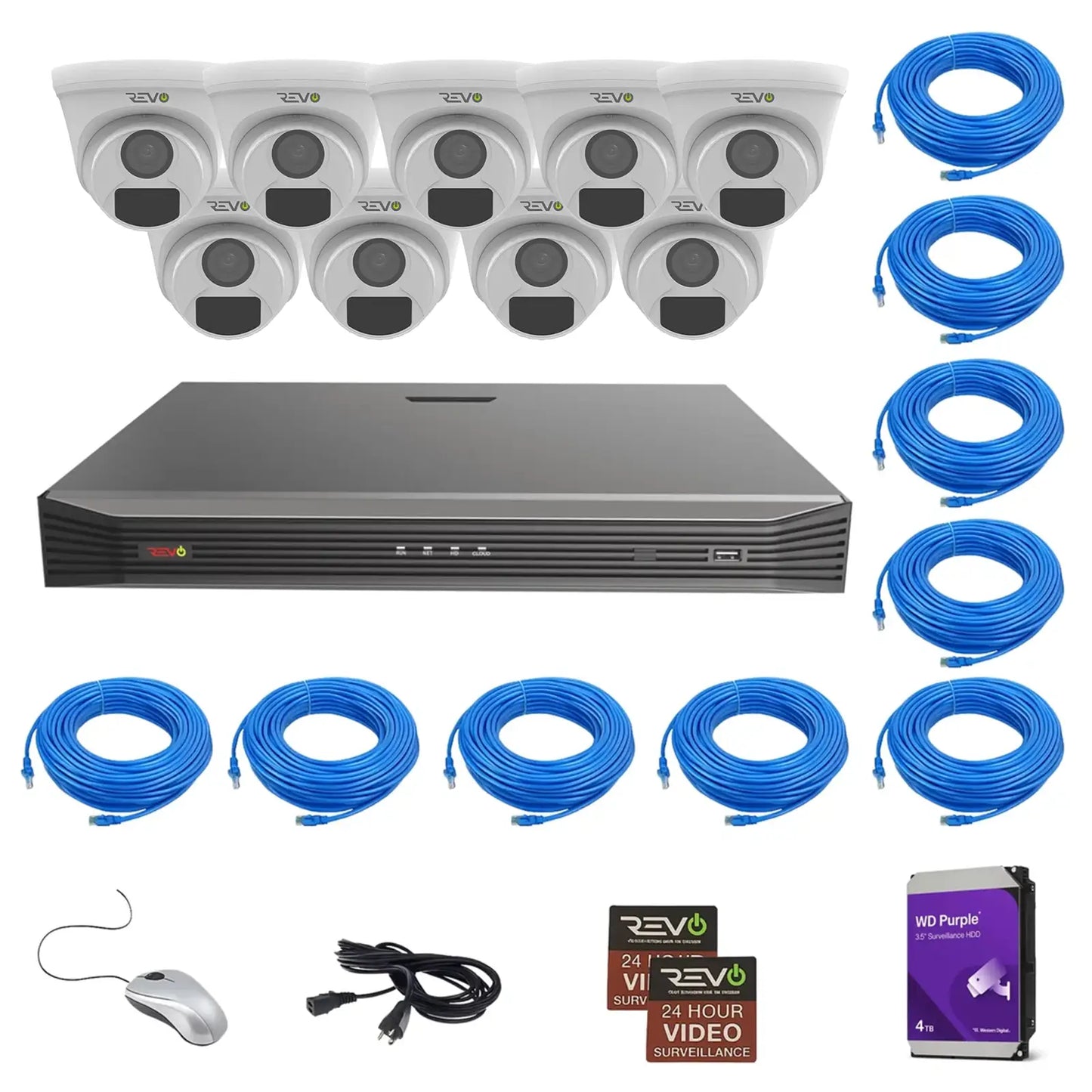 16CH 8K PoE NVR with 9×5MP Lumex Cameras