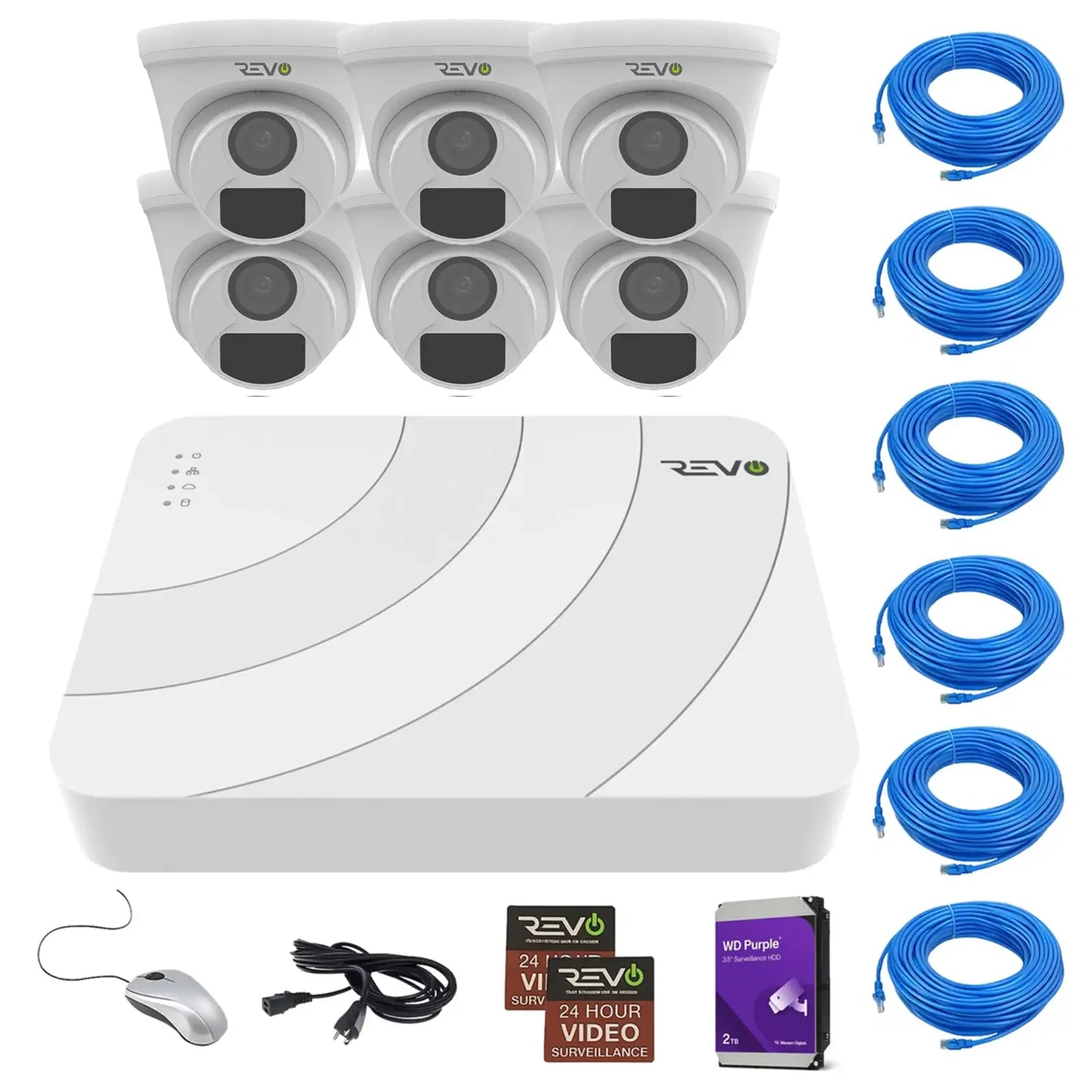 8CH 8K PoE NVR with 6×5MP Lumex Cameras
