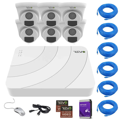 8CH 8K PoE NVR with 6×5MP Lumex Cameras