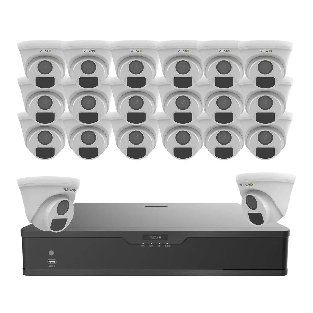 32CH 4K PoE NVR with 20×5MP Lumex Cameras