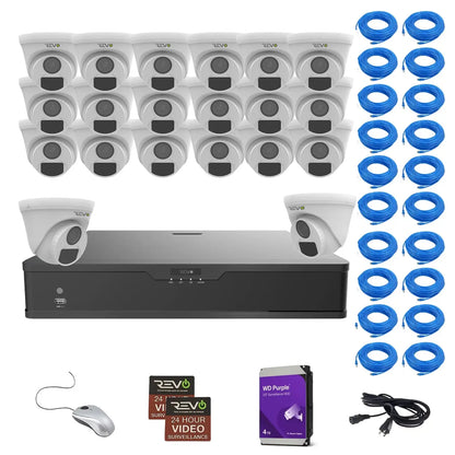 32CH 4K PoE NVR with 20×5MP Lumex Cameras