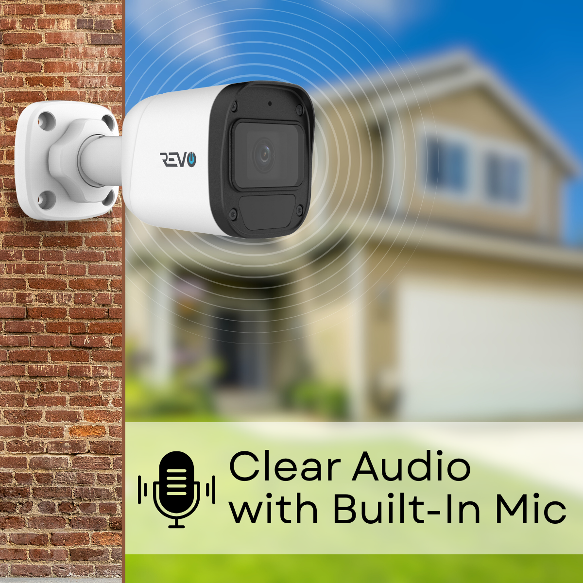 REVO ULTRA BLUE Series 5 Megapixel H.265 Indoor/Outdoor IR Bullet Camera with built-in Mic & 60ft CAT5e pre-made cable