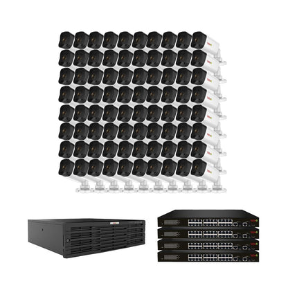 Revo Ultra Plus 128CH Commercial Grade NVR Surveillance System with 80 Bullet Security Cameras