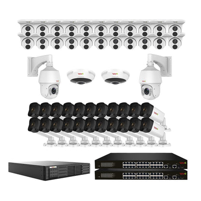 Revo Ultra Plus 64CH Commercial Grade NVR Surveillance System with 48 Security Cameras