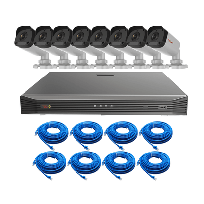 REVO ULTRA 16CH IP Video Surveillance System, 16 CH 4K NVR, 2TB HDD, 8x 4 Megapixel Indoor/Outdoor IR Bullet Cameras - Remote Access via Smart Phone, Tablet, PC & MAC