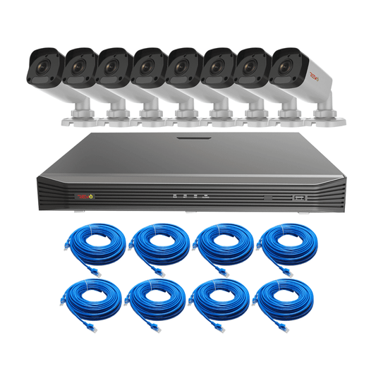 REVO ULTRA 16CH IP Video Surveillance System, 16 CH 4K NVR, 2TB HDD, 8x 4 Megapixel Indoor/Outdoor IR Bullet Cameras - Remote Access via Smart Phone, Tablet, PC & MAC