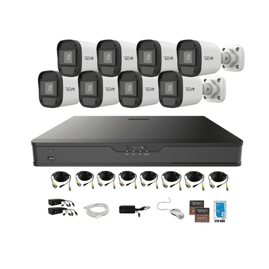 REVO ULTRA HYBRID 16CH 5 Megapixel DVR, 2TB HDD & 8x 1080p Bullet Cameras