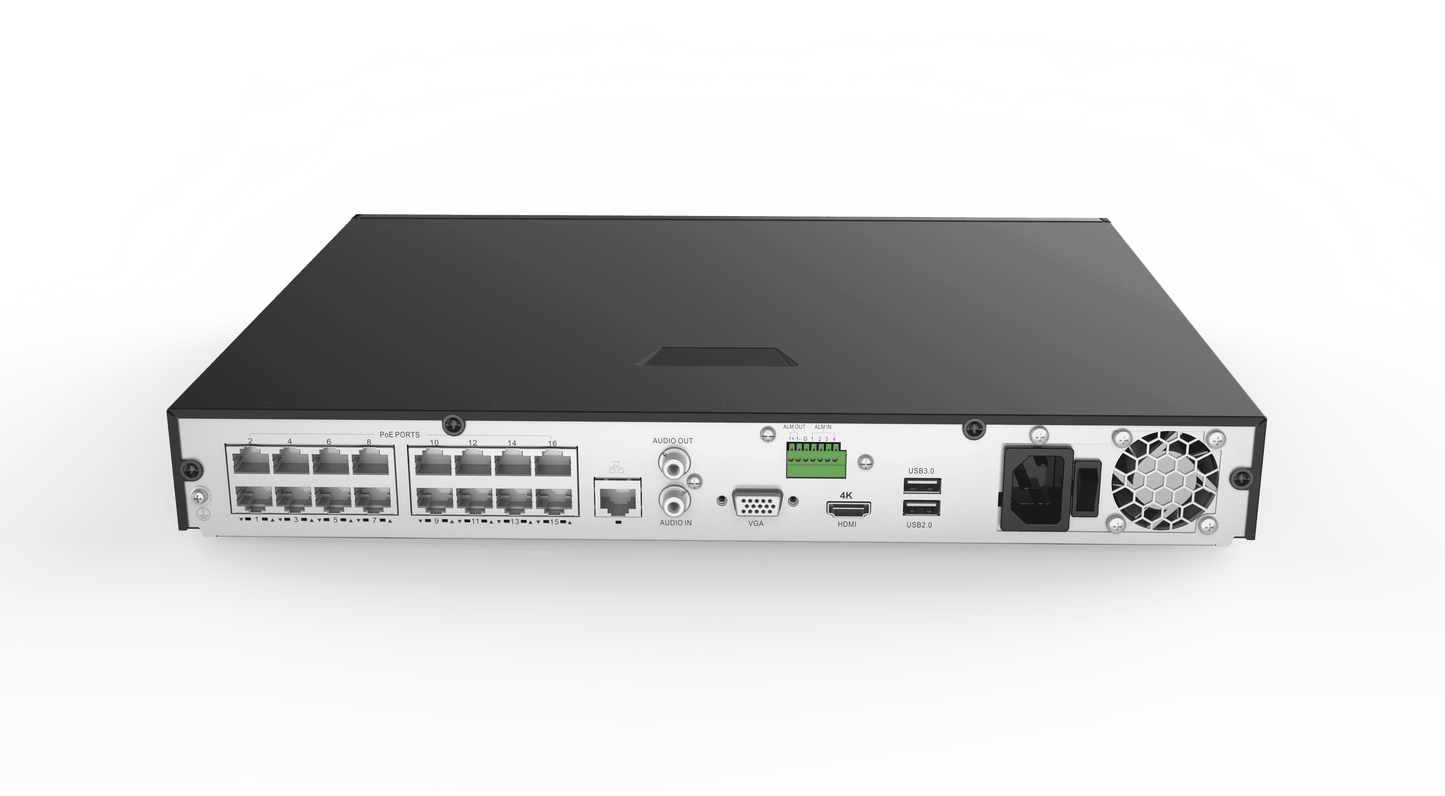 Ultra HD Audio Capable 16 Ch. 4TB NVR Surveillance System with 8 4 Megapixel Cameras