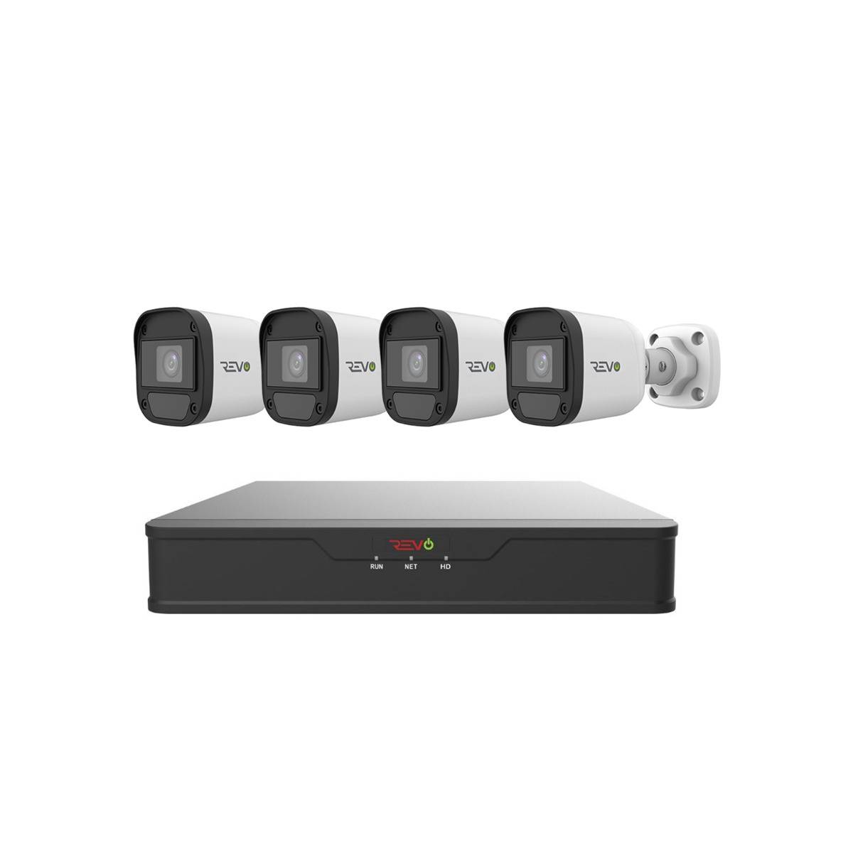 REVO Hybrid 8CH DVR, 1TB and 1080p Indoor/Outdoor IR Bullet Cameras