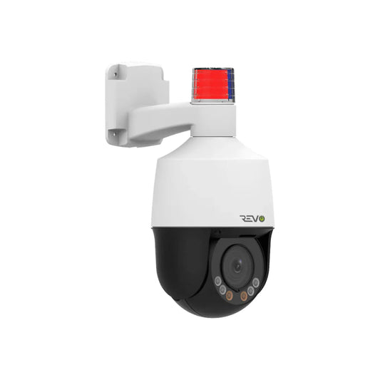 REVO ULTRA 4 Megapixel 5x Optical Zoom PTZ Camera with Two-Way Audio, Siren and Strobe Lights
