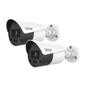 REVO ULTRA 4K (8 Megapixel) Fixed Lens Indoor/Outdoor Bullet Camera w/ 100' CAT5e Cable (Pack of 2)