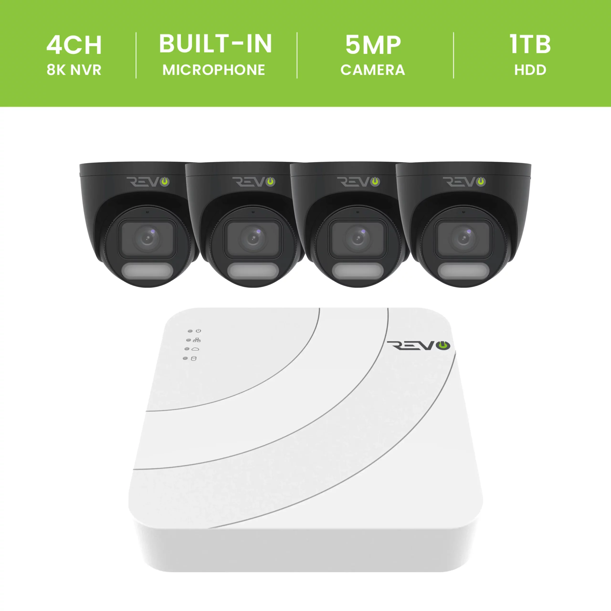 Revo Ultra Gen 3 4CH 8K NVR Kit with 5MP Cameras | Revo America